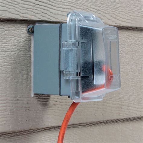 electric outdoor power outlet box|exterior electrical outlet boxes.